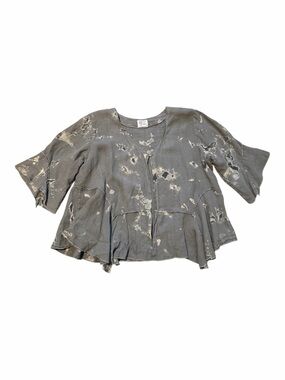 Completo Lino by Arthurio Linen Lagenlook Asymmetrical Top Artistic Art to Wear